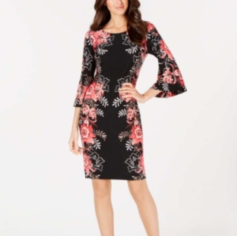 MSK

Petite Floral-Print Bell-Sleeve Sheath Dress